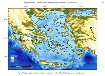 Aegean Sea glacial sea-level lowstand (Wegmann & Gallen in  howitt-marshall 2016)